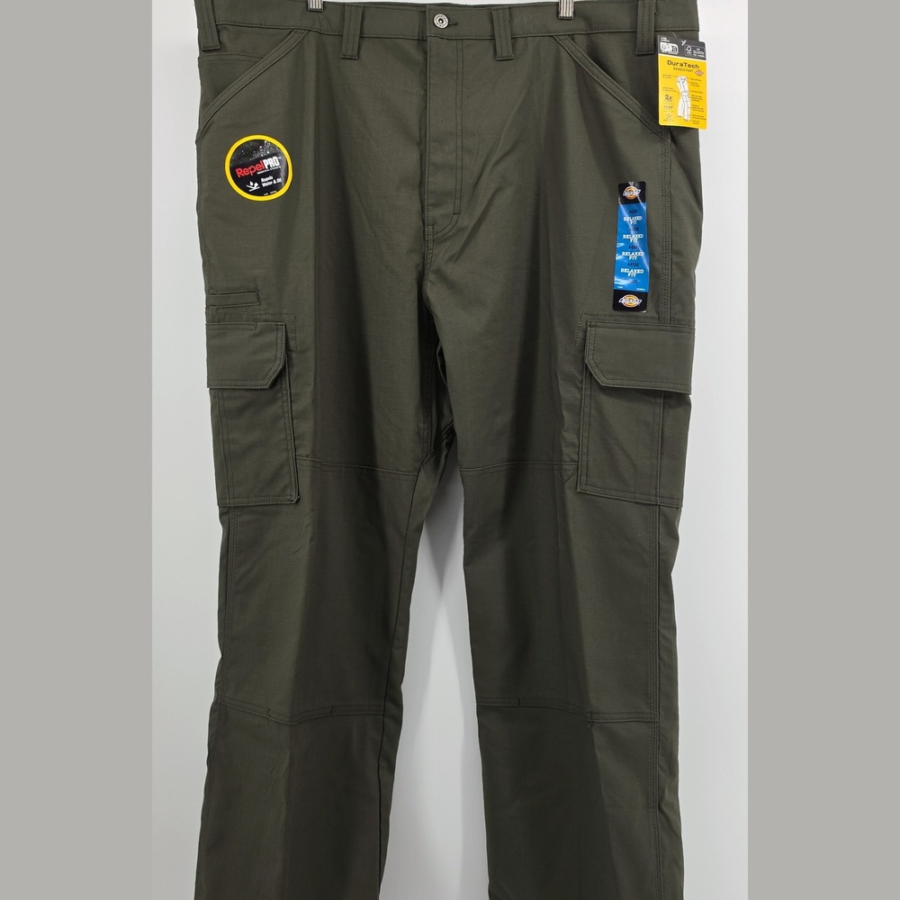 Dickies DuraTech Ranger Pants Mens 44x30 Green Relaxed Straight Fit Cargo NWT